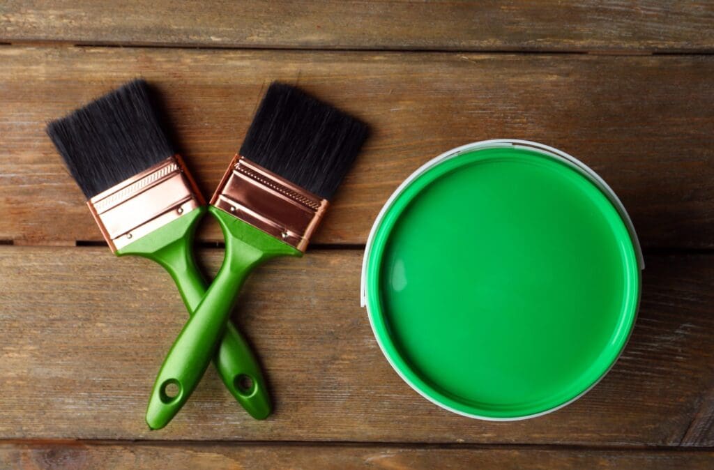 green paint