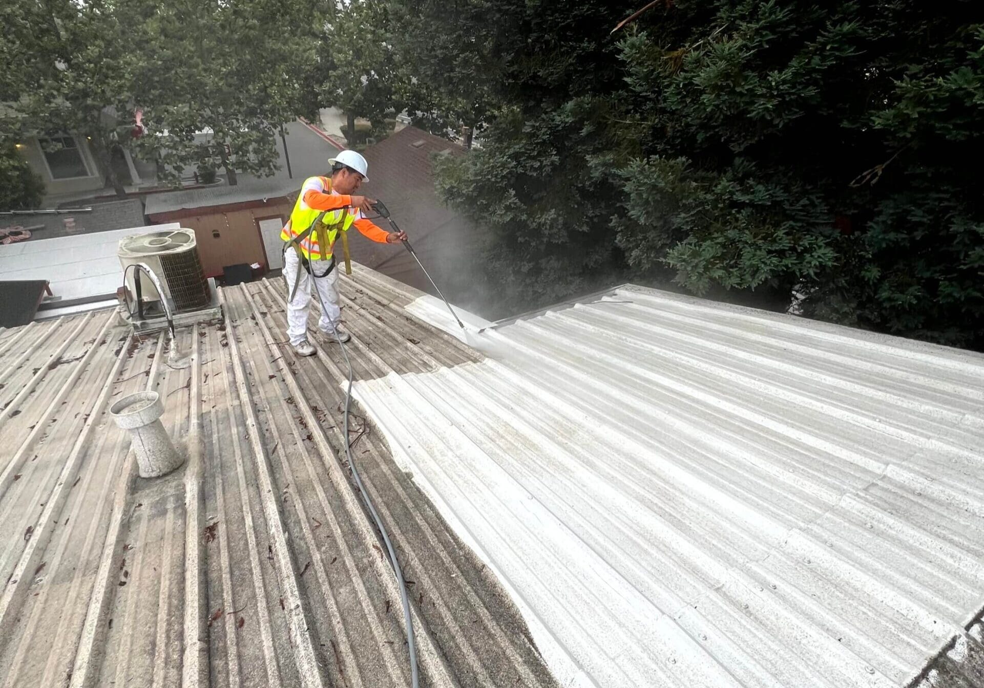 pressure washing roofs